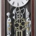 Rhythm (Japan) - 9 "Inch  Magic Motion Clocks Wooden Wall Clock- 23.4x55x9.4Cm (Silent Movement, Silent Silky Brown Wooden Case)